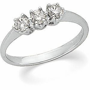 3-Stone Anniversary Ring Mounting for Round Gemstones