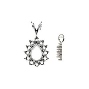 13-Stone Pear Cluster Pendant