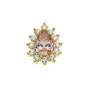 13-Stone Pendant Mounting for Pear Shape Center