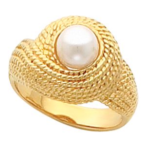 Rope Design Ring Mounting for Pearl