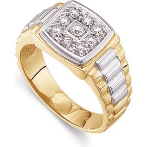 3/8 ct tw Gents Two-Tone Diamond Ring