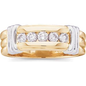 1/2 ct tw Gents Two Tone Diamond Ring
