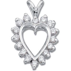 1/2 ct tw Diamond Heart Pendant