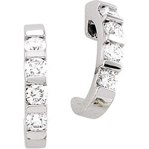 Bar Channel J-Hoop Earring Mounting