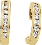 Channel Set J-Hoop Earring Mounting 