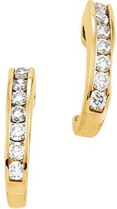 Channel Set J-Hoop Earring Mounting 