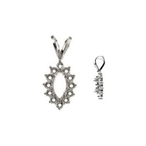 13-Stone Marquise Cluster Pendant