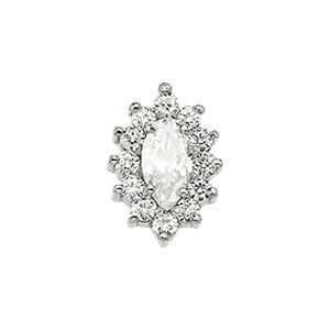 13-Stone Pendant Mounting for Marquise Center