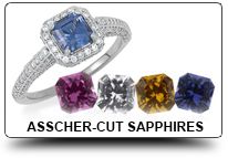 Asscher-cut Sapphires