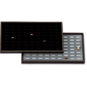 72 Ring Display Tray, Black 