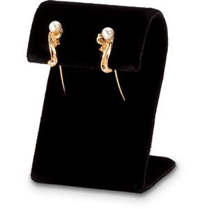 Black Velvet Short Curved Earring Stand