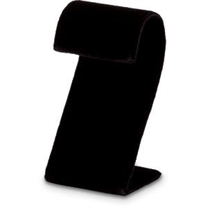 Tall Curved Black Velvet Cobra Earring Stand