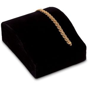 Small Black Velvet Curved / Contoured Bracelet Ramp Display