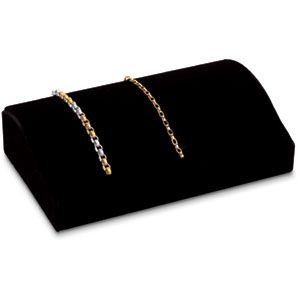 Large Black Velvet Curved / Contoured Bracelet Ramp Display