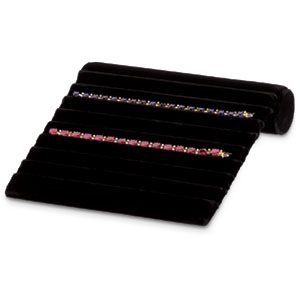 Black Velvet 9 Slot Bracelet Ramp Display
