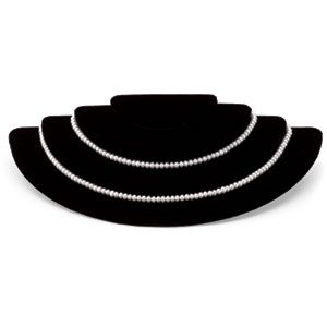Black Velvet Half Round 4 Tier Platform Display