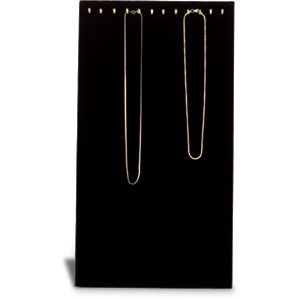 Black Velvet 12 Hook Necklace Easel