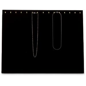 Black Velvet 15 Hook Necklace Easel