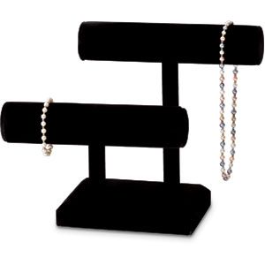 Black Velvet Double Necklace / Bracelet Bar