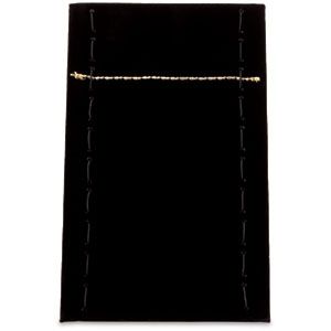 Black Velvet 10 Bracelet / Watch Full Size Pad with Elastic Straps