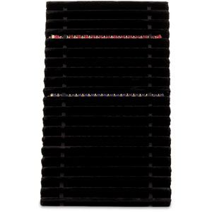 Black Velvet 20 Slot Bracelet / Watch Full Size Insert with Elastic Straps