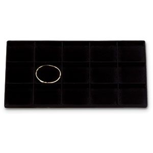 Black Flocked 15 Compartment Full Size Tray Insert