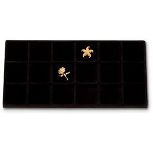 Black Flocked 18 Compartment Full Size Tray Insert