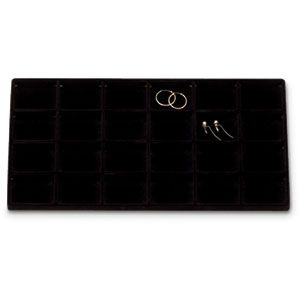 Black Flocked 24 Compartment Full Size Tray Insert