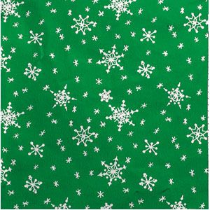 Green Snowflake Gift Wrap - 7 1/2