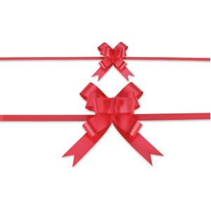 Red Satin Splendorette Pull Bows