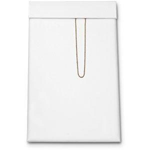 White Leatherette 12 Hook Pad with Flap
