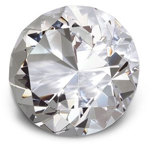 30mm Round Diamond Cut Crystal