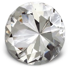 50mm Round Diamond Cut Crystal