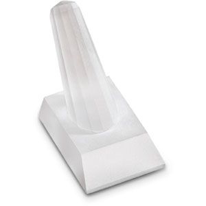 Frosted Glass Ring Finger on Rectangle Base