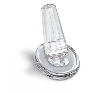 Faceted Glass Ring Finger on Oval Base