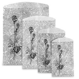 Silver Metallic Printed Merchandise Bags