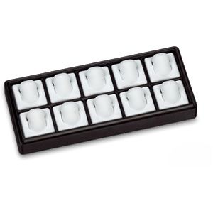 10 Pad Stackable Ring Tray- White