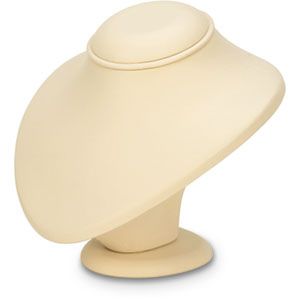 Large Beige Leatherette Neckform