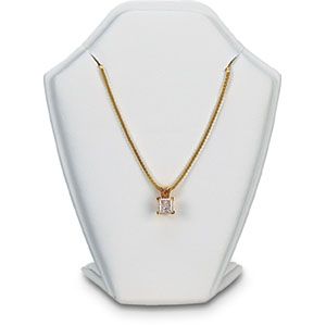 White Leatherette Small Neckform