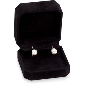 Clip-Corner Black Drop Earring Box