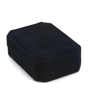 Clip-Corner Navy Earring/Pendant Box