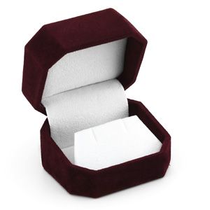 Clip-Corner Burgundy Flap Earring Box
