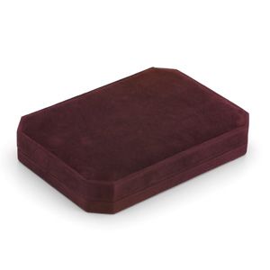 Clip-Corner Burgundy Necklace Box
