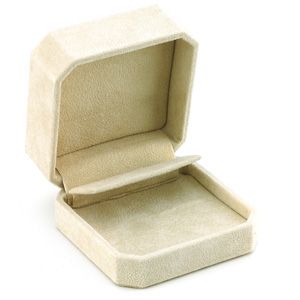 Clip-Corner Beige Drop Earring Box