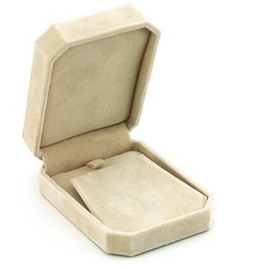 Clip-Corner Beige Earring/Pendant Box