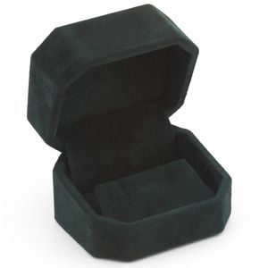 Clip-Corner Hunter Green Flap Earring Box