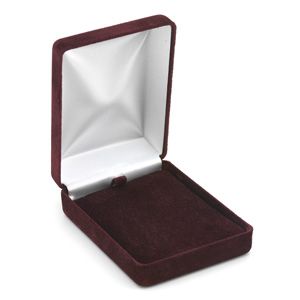 Soft-Suede Claret Pendant Box