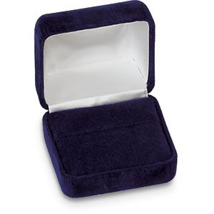 Soft-Suede Sapphire Single Ring Box