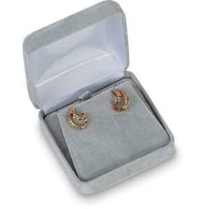 Soft-Suede Platinum Pendant or Earring Box