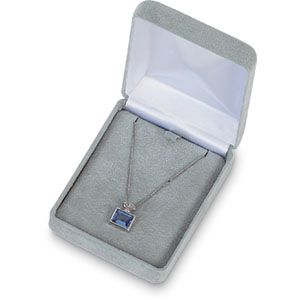 Soft-Suede Platinum Pendant Box